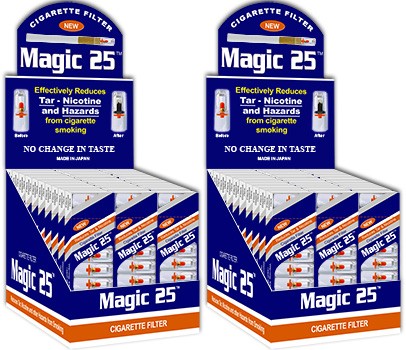 Magic 25 Disposable Cigarette Filters 60 Packs (10 Filters Per Pack)