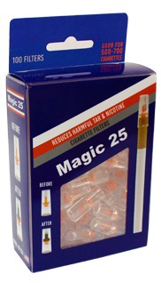 Magic 25 Disposable Cigarette Filters Value Pack (100 Filters)