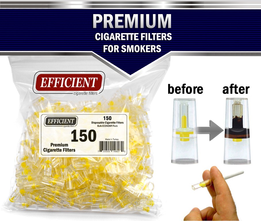 Efficient Disposable Cigarette Filters - Bulk Economy Pack (300 Per Pack)